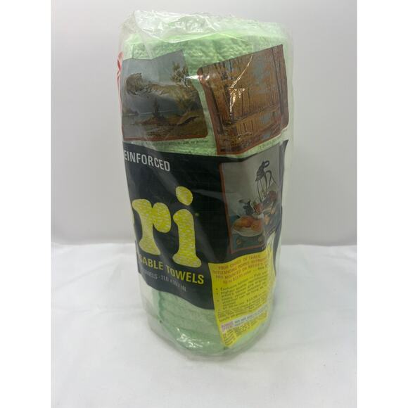 Vintage Teri Nylon Reinforced 4 Layer Disposable Towel 60 Count RARE FIND! - Picture 2 of 3